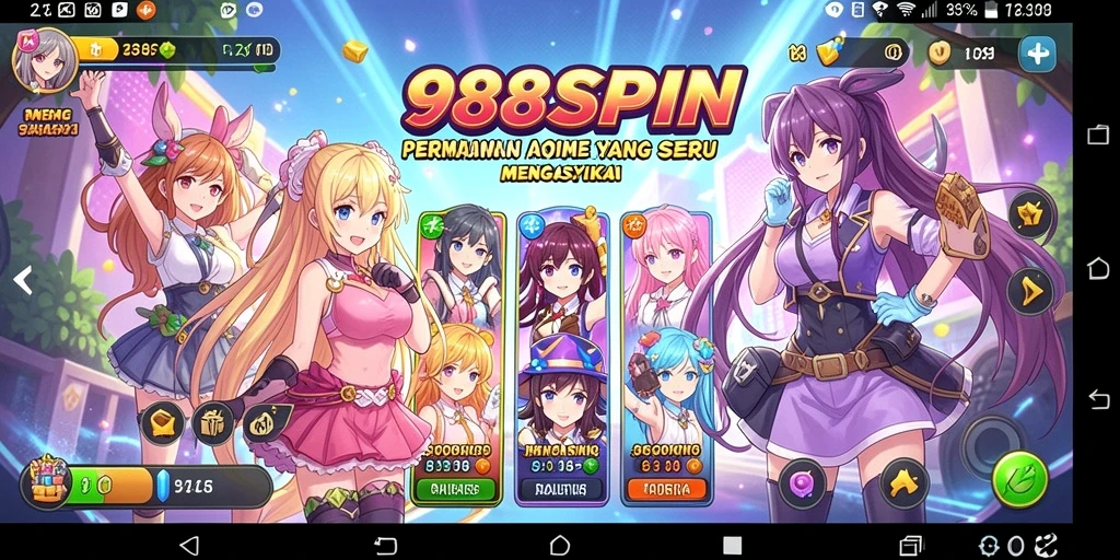 Tampilan gameplay anime yang memukau di 988SPIN.