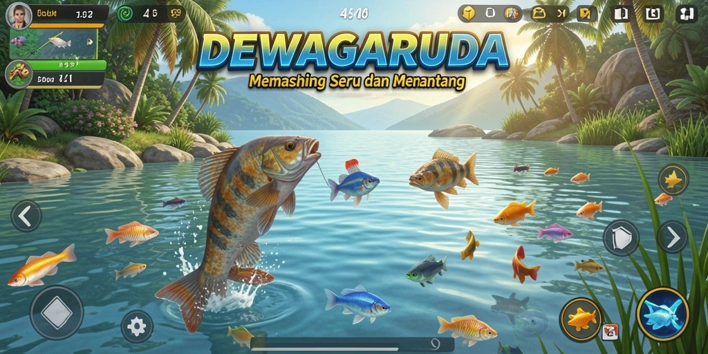 Tangkapan ikan yang menakjubkan dalam gameplay DEWAGARUDA.