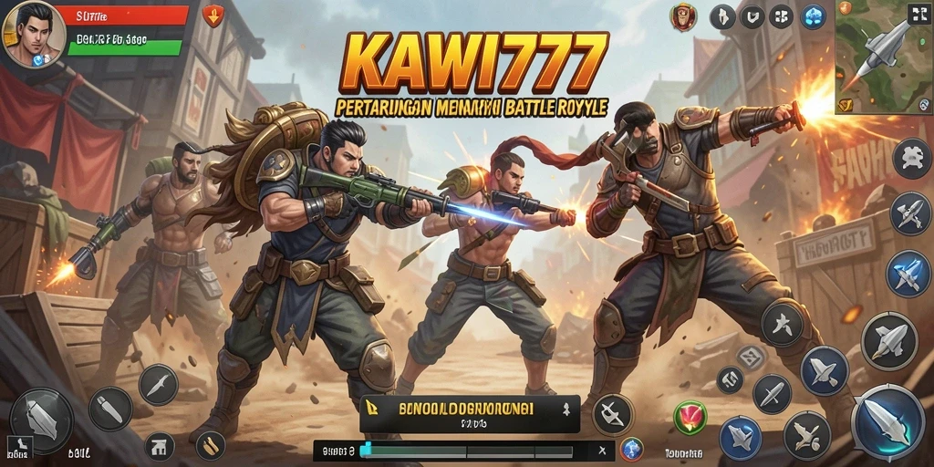 Gameplay seru KAWI777 dalam pertempuran Battle Royale.