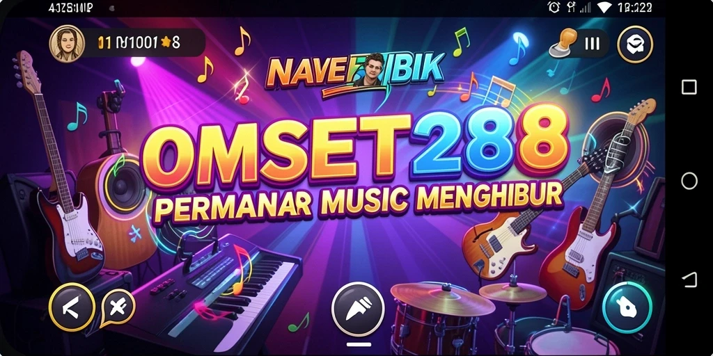 Tampilan screenshot gameplay <strong>OMSET288</strong> menunjukkan keseruan bermain musik.