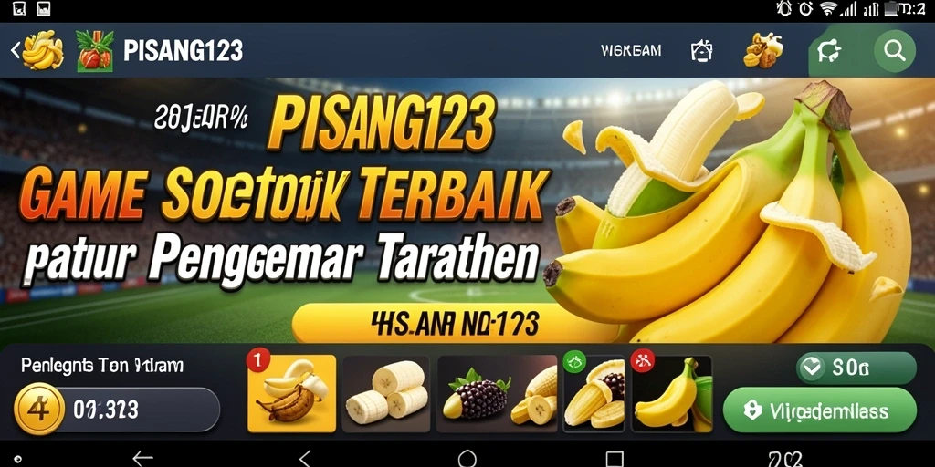 Tampilan utama PISANG123 menampilkan berbagai pilihan taruhan olahraga.