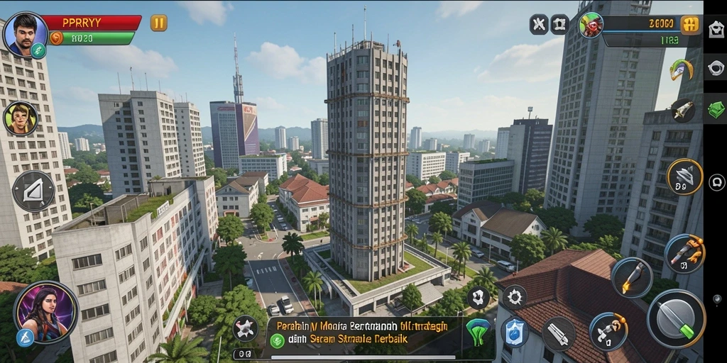 Tampilan menakjubkan dari gameplay PPRRYY dalam Tower Defense.