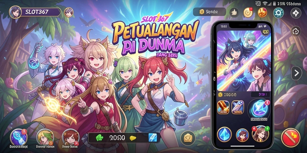 Tampilan gameplay menawan dari SLOT367 dengan karakter anime.