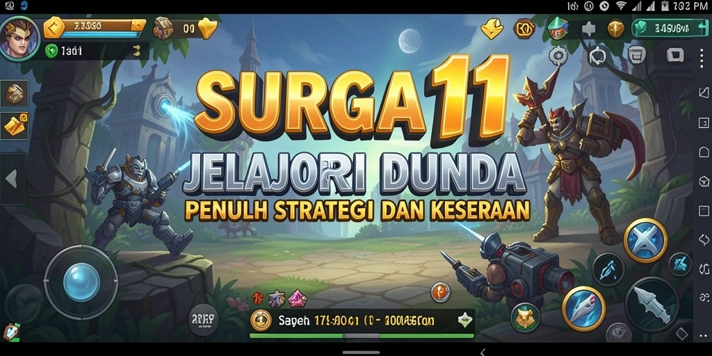 Tampilan gameplay menarik yang menggambarkan dunia <strong>SURGA11</strong>.