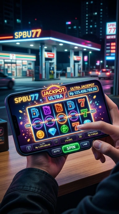 Tampilan utama aplikasi spbu77 di perangkat Android.